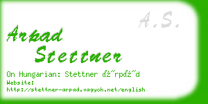 arpad stettner business card